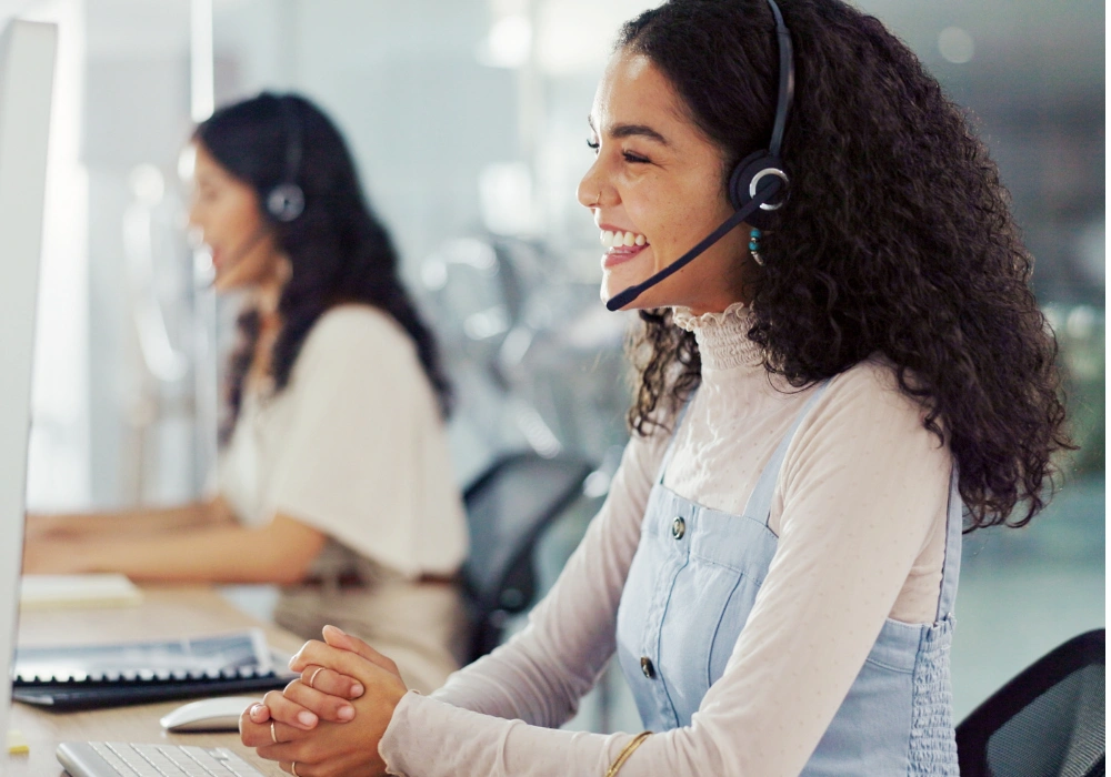 Happy virtual assistant